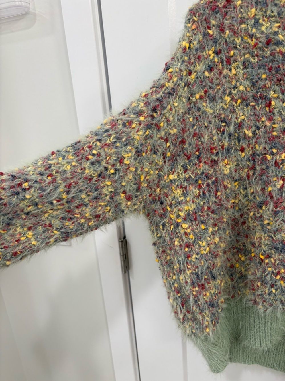 Anthropologie Raga Oversized Boucle Knit Mock Neck Sweater Size XS - Picture 10 of 16